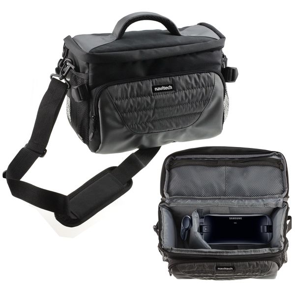 Navitech Grey Carry Bag with Shoulder Strap Compatible With Aukey