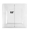 9.5 Disposable Fancy Square Clear Plastic Lunch/Dinner Plates Splendid 40pcs