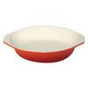 Vogue GH316 Cast Iron Rounded Gratin Dish, 400 mL Capacity, Orange