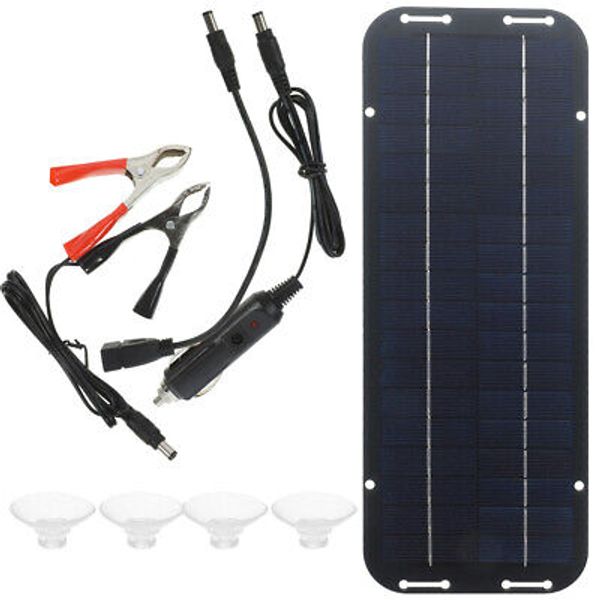 Flexible Solar Panel Kit Battery Charger Light Batteries Portable for Camping