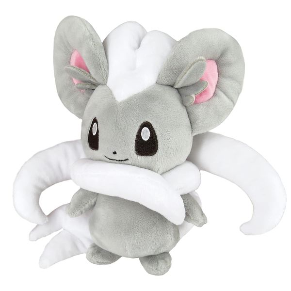 Sanei Boeki PP214 Pokémon All Star Collection Plush Toy, Cinccino, Size S, W 7.5 x D 4.9 x H 7.5 in (19 × 12.5 × 19 cm)