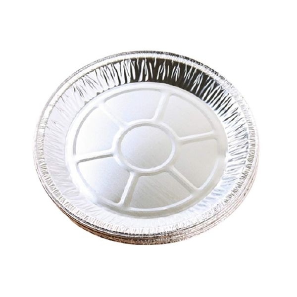 Disposable Paper Plates, Aluminum Plates, Pack of 10, 9.1 inches (23 cm), Aluminum Plates, Flat Plates