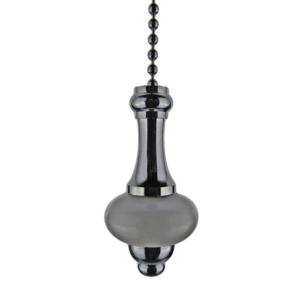 Polished Chrome with White Ceramic Light Pull
