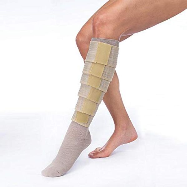 FarrowWrap Classic Legpiece, Tan with Compression Sock, BSN FarrowMed (Regular-XLarge)