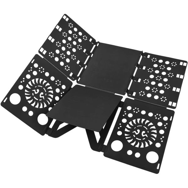 BoxLegend V3 Faltbrett Für Kleidung Hemd für Erwachsene Faltbrett Falthilfe für Kleidung Wäschefalter T Shirt Faltbrett Verstelltbar Schwarz