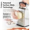 Cuisipro Stainless Steel Cheese Grater with Handle, 4 Sided 