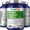 NusaPure Bacopa Leaf Monnieri Extract 20,000 mg 180 Tablets Extract 20:1
