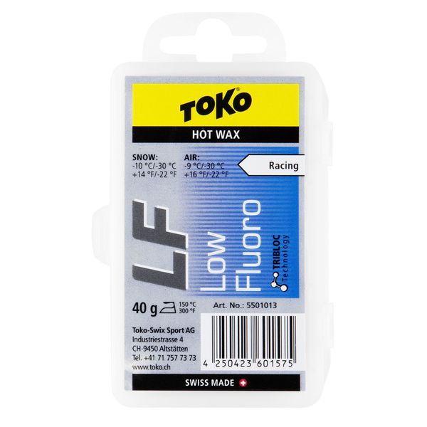 Toko Unisex's Low Fluoro Tribloc Hot Wax, Blue, One Size/40 g