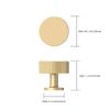 Amerdeco 10 Pack 1.3 Inch(32MM) Cabinet Knobs, Brushed Gold Dresser Drawer Knobs for Bathroom Cabinets AM020