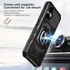 Eaglecell - for Boost Mobile Celero5G 2024, Celero 5G (3rd Version) - Shockproof Protective Phone Case w/Ring Stand - RS7 Black