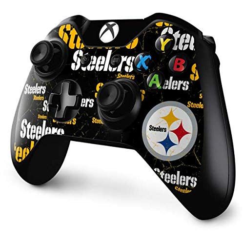 Skinit Decal Gaming Skin Compatible with Xbox One Controller - Officially Licensed NFL Pittsburgh Steelers Black Blast Design