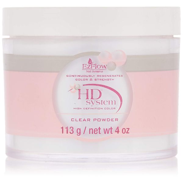 EZ Flow High Definition Clear Powder False Nails, 4 Ounce