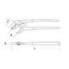 Beta 10470240 Model 1047 240 Slip Joint Pliers, Push Button Alignment, 240mm