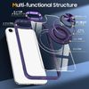 Coccoee iPhone SE 3rd Generation 2nd Generation iPhone 8 iPhone 7 Case, Back Ring, Stand Function, Clear Case, Camera Frame Metallic, TPU, Clear PC, Shockproof, Thin, Lightweight, iPhone SE3 SE2,
