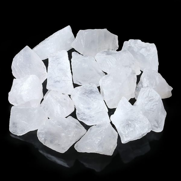 XIANNVXI Clear Quartz Crystals Natural Raw Crystal Rocks Rough Stones 1" Bulk Reiki Healing Gemstones Tumbling Cabbing Fountain Rocks 0.45lb