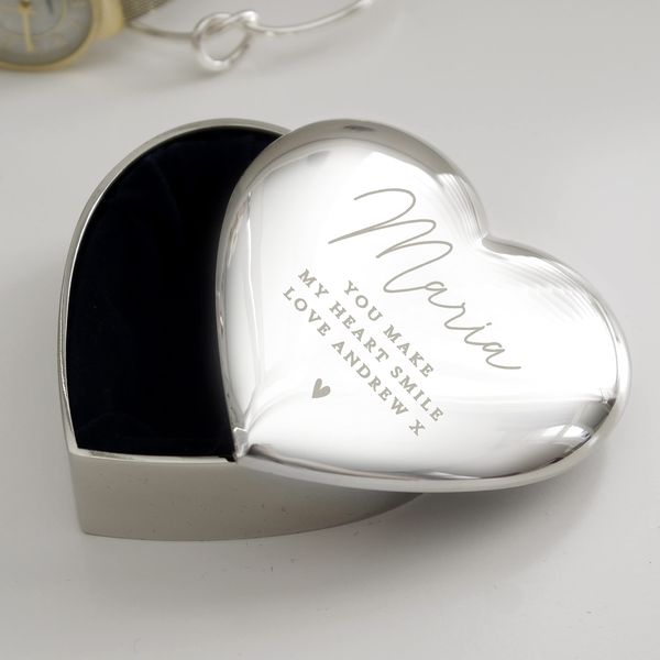 CPM Custom Personalised Name and Message Heart Trinket Box (CUS-P0102W84)