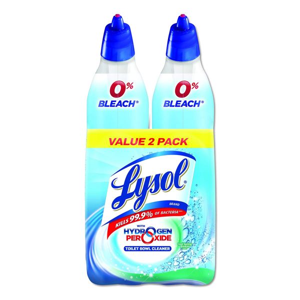 LYSOL Brand 96084PK Toilet Bowl Cleaner with Hydrogen Peroxide, Cool Spring Breeze, 24 oz, 2/Pack