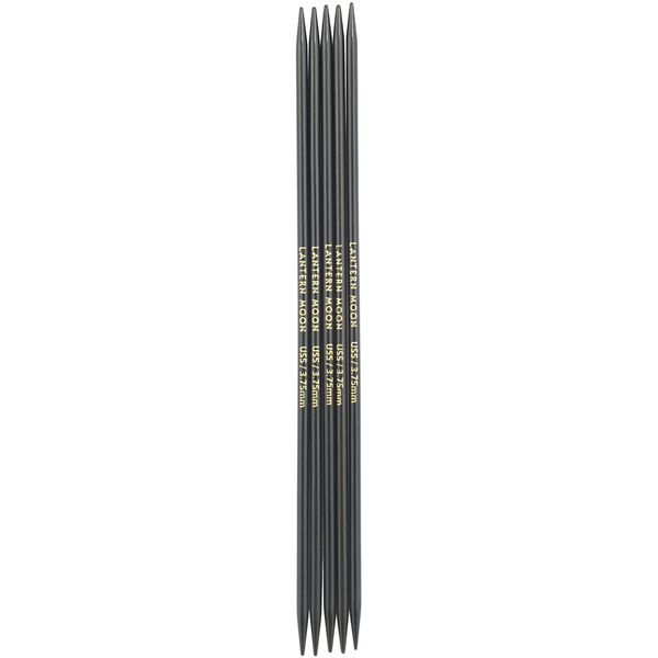 Lantern Moon Ebony Double Pointed Needles 6"-Size 5/3.75mm -LM350006