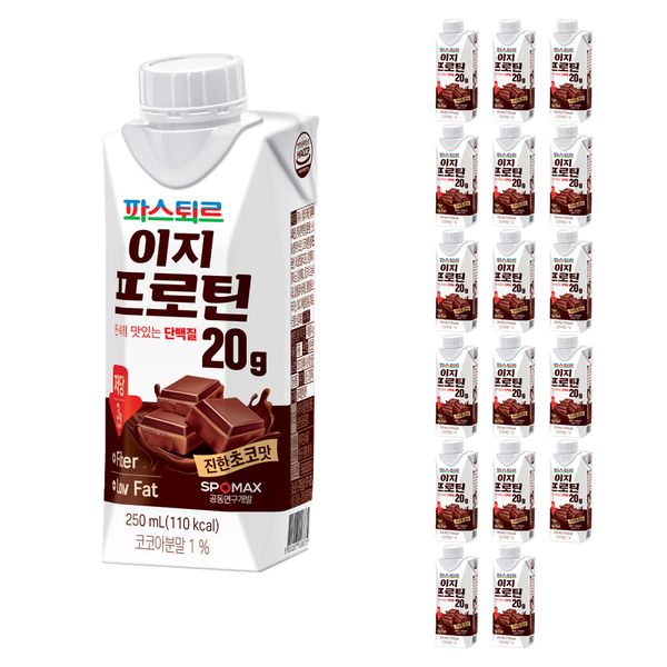 Pasteur Easy Protein Low Sugar Choco, 250ml, 18ea