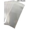Set of 100 food bags with adhesive closure, 6 x 10 + 3 cm