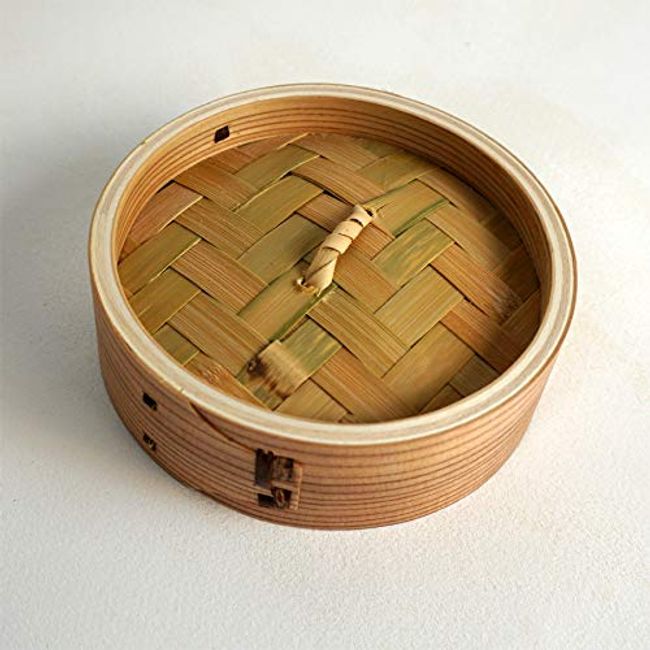 Dim Sum Seiro (Lid) (Φ13) Steamer Round Steamer Center, Ceilo, Bamboo, Bento Box, Natural, Wood, Paper, Round Type