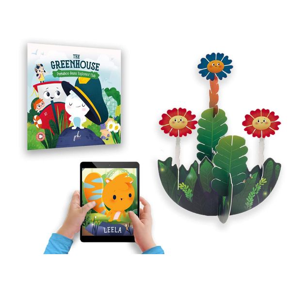 Peekabeans Club Children Interactive Books Fun Learning Activities with Educational Storybook, Stickers, Games and App Included, A Gift for Preschool Kids Ages 3-7 (Adventure 4 - The Greenhouse)