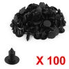 uxcell 100pcs 8mm Plastic Fastener Rivet Clips Bumper Shield Retainer Auto Body Clips
