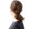 VINGTAINE HS-108 Basic Color Suede Scrunchie, Simple, Daily Use, Office, Autumn and Winter, Hair Accessories, brown (french toast 19-1012tcx)