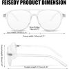 FEISEDY Blue Light Glasses Womens, Blue Light Blocking Glasses Men Large Frame B2387