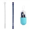 12 Pcs Reusable Collapsible Portable Silicone Straws Eco-Friendly