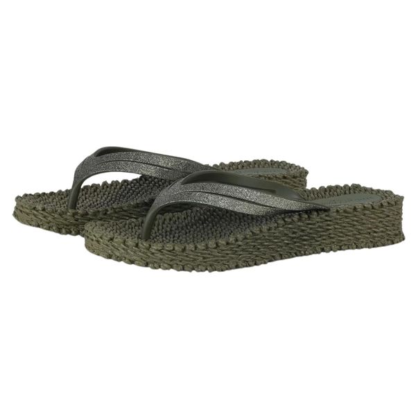 Ilse Jacobsen Hornbaek Women's Toe Separator Sandals, dark green, 38 EU