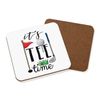 It's Tee Time Golf Coaster Drinks Mat