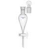 Labasics Borosilicate Glass 60ml Conical Separatory Funnel with PTFE Stopcock, 60mL