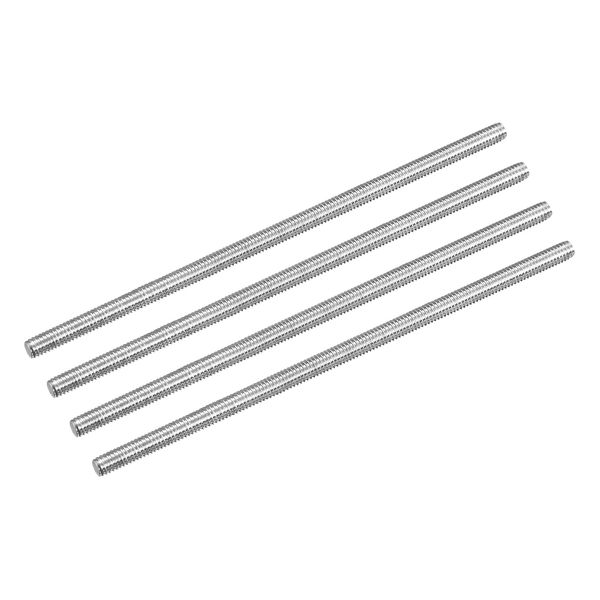 sourcing map Fully Threaded Rod M4 x 100mm 0.7mm Thread Pitch 304 Stainless Steel Right Hand Threaded Rods Bar Studs 8 Pack