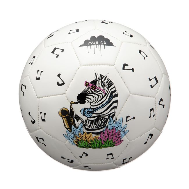 MIKASA [MULGA x MIKASA] Collaborative Design Futsal Zebra No. 4 Ball (For General Use, University, High School Students, Junior High School Students) FS6253Y-MU-ZE Recommended Internal Pressure 0.40 -