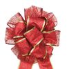 BinaryABC Valentine's Day Bows Decoration Ornaments,Christmas Tree Topper Bow(Red)