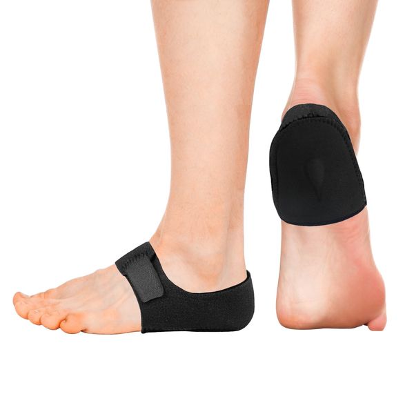 2PCS Heel Protectors, Heel Cups, Heel Sleeves Pads, Heel Cushion, Heel Support for Relieving Heel Pain Pressure from Plantar Fasciitis, Heel Bone Spur, Tendinitis, Cracked Achilles Tendonitis L Black