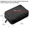 DOB SECHS Waterproof Canvas Mini Travel Makeup Carrying Case Wash Bags Cosmetic Bag Portable Electronics Accessories Organizer Wash Gym Shaving Bag, Black