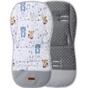 Universal Double Sided Pram Seat Liner Pushchair Buggy Graphite/Forest Friends