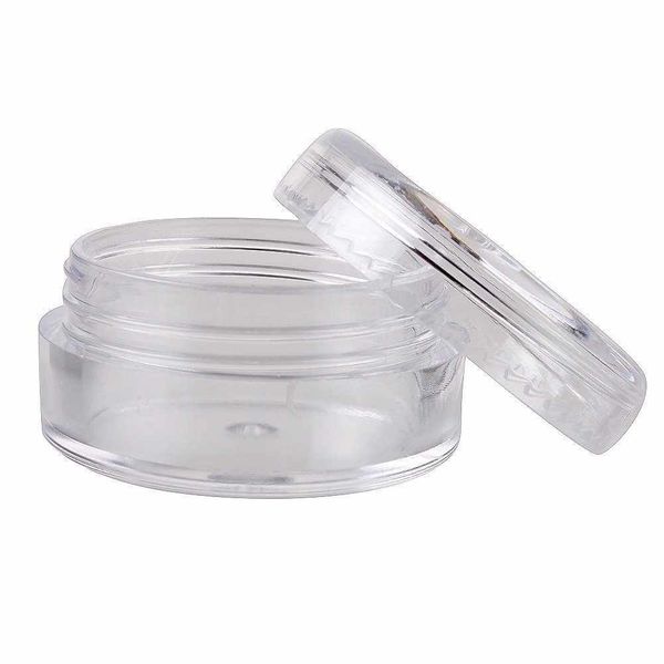25/50/100/200 Clear Plastic Cosmetic Sample Containers - 5 Gram (Pack150)