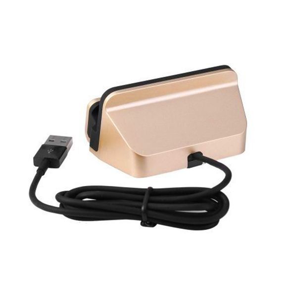 AXYO Micro USB Charging Stand Charging Cradle Data Sync Micro USB Desktop Holder Cradle for Devices with Micro USB Port Gold
