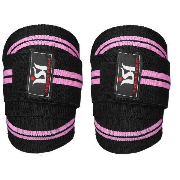 Lifting Knee Wraps Bandage Powerlifting Straps Guard Gym Training Pair