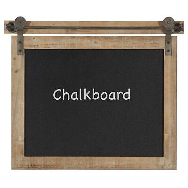 Wood Sign Home Wall Decor Wall Sculpture with Chalkboard, Wall Art 21" x 1" x...