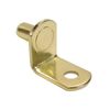 Rok Hardware 1/4" L-Shaped Shelf Support Pin with Hole, Brass (50 Pack)
