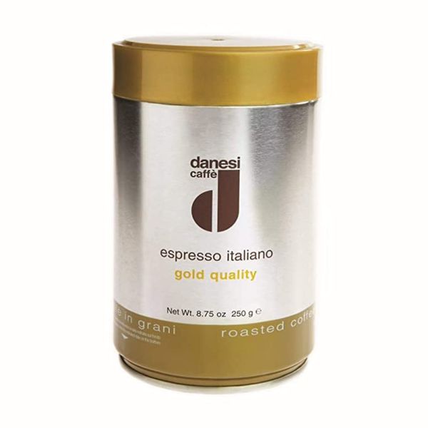 Danesi Caffe Italian Coffee Beans (Whole Roasted Coffee Beans for Espresso) - Espresso Coffee Beans (Medium Roast Whole Bean) Coffee Bean - Coffee Beans Espresso - Coffee Whole Bean - Gold (8.75oz)