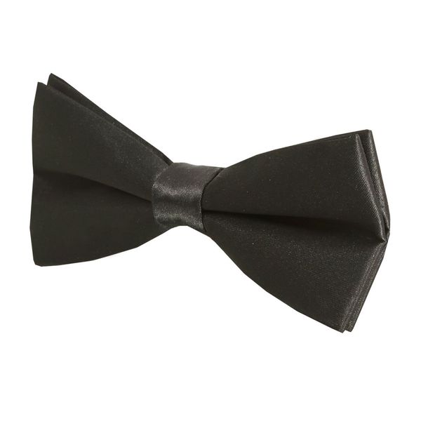 Dobell Mens Black Bow Tie Pre-Tied