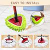5PCS Spin Mop Replacement Head Compatible with Ocedar EasyWring 1-Tank System,3 Microfiber+1 Chenille Spin Mop Refill Replace for Ocedar,Washable Mop Replace Head for Floor Deep Clean