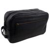 Oakridge Leather Mens Washbag - Black