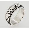 Treasure Bay 8.5mm Solid 925 Sterling Silver Ring, Elephant Design Spinning Stress Relief Ring (Y)