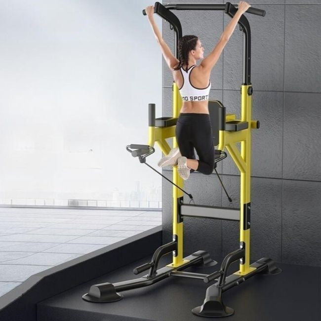 Chining Dipping Pull-up Equipment Dips Bar Home Indoor Home Training Machine, Standard - Yellow